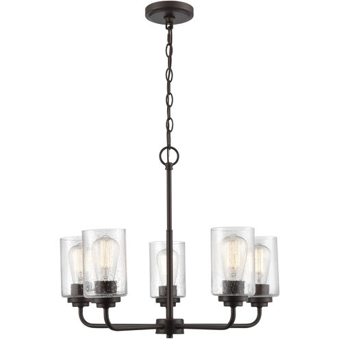 Moven 5 Light 23 inch Rubbed Bronze Chandelier Ceiling Light